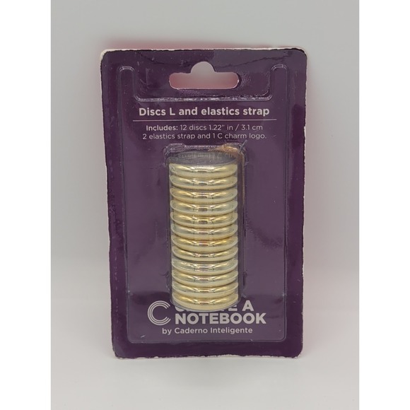 create a notebook Other - Create A Notebook 12 Gold Discs L 1.22 Inch &‎ 2 Elastic Straps DIY Planner Set